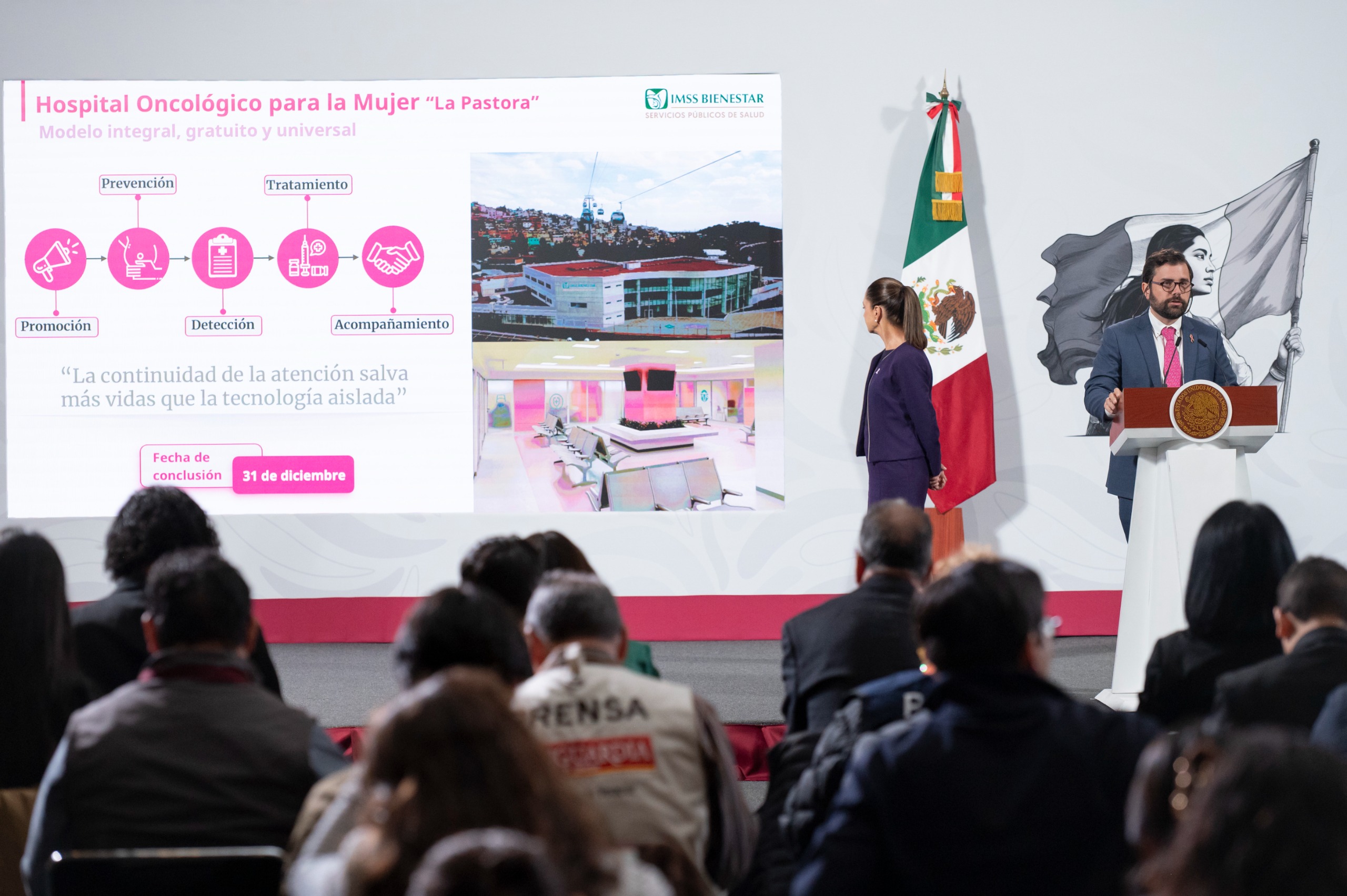 PRESIDENTA CLAUDIA SHEINBAUM ANUNCIA INVERSIÓN DE 8 MIL MDP PARA MODELO DE ATENCIÓN UNIVERSAL DE CÁNCER DE MAMA, QUE REPRESENTA “UN ANTES Y UN DESPUÉS”